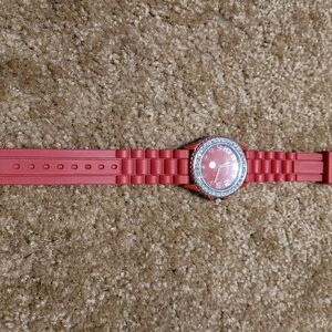 Red Jelly Wrist Watch Silicone Sports